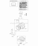 Cylinder Engine Sump OperatorS Manual Warning Label Diagram and Parts List for 217702-0111-B1  Briggs and Stratton Engine